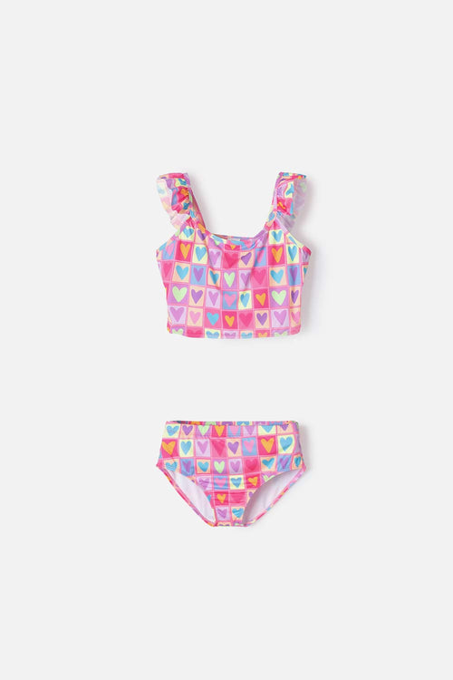 VESTIDO DE BAÑO MIC DOS PIEZAS MULTICOLOR PARA NIÑA