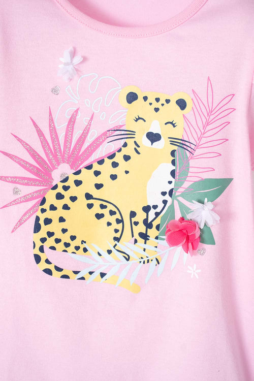 CONJUNTO DE LITTLEMIC ROSADO ROSADO PARA NIÑA 2T A 5T