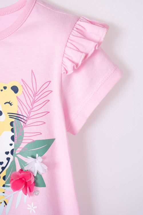 CONJUNTO DE LITTLEMIC ROSADO ROSADO PARA NIÑA 2T A 5T