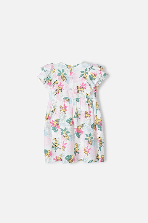 VESTIDO LITTLEMIC CON BOLERO MULTICOLOR PARA NIÑA 2T A 5T