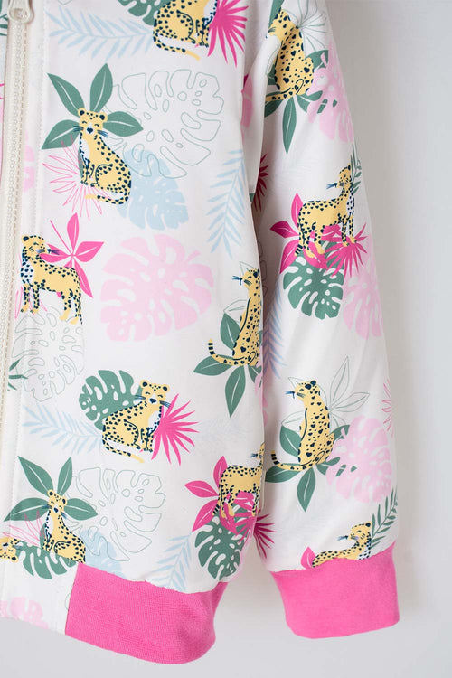 CHAQUETA LITTLEMIC CON CAPUCHA MULTICOLOR PARA NIÑA 2T A 5T