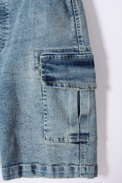 BERMUDA DE MIC CON CORDÓN AZUL PARA NIÑO