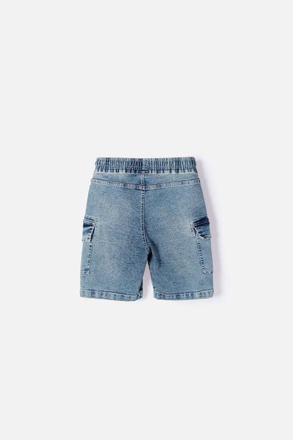 BERMUDA DE MIC CON CORDÓN AZUL PARA NIÑO