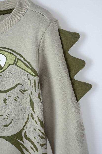 BUZO DE LITTLEMIC CERRADO VERDE PARA NIUÑO 2T A 5T