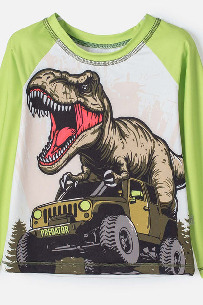 CONJUNTO DE BAÑO LITTLEMIC VERDE PARA NIÑO 2T A 5T