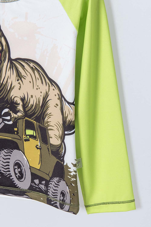 CONJUNTO DE BAÑO LITTLEMIC VERDE PARA NIÑO 2T A 5T