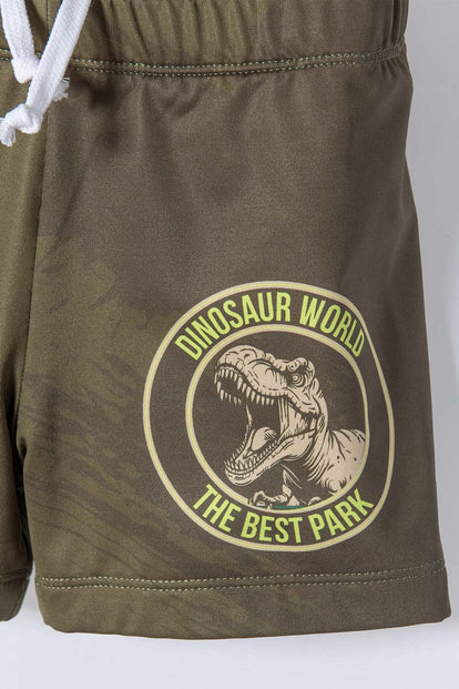 CONJUNTO DE BAÑO LITTLEMIC VERDE PARA NIÑO 2T A 5T