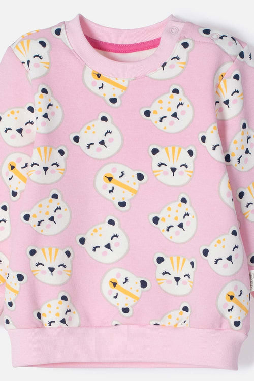 CONJUNTO DE LITTLEMIC ROSADO PANTALÓN LARGO PARA BEBÉ NIÑA