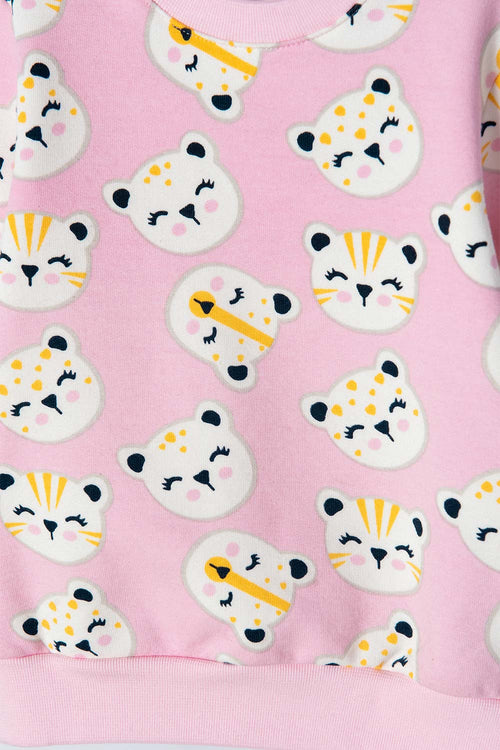 CONJUNTO DE LITTLEMIC ROSADO PANTALÓN LARGO PARA BEBÉ NIÑA