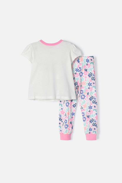 PIJAMA LITTLEMIC CON PANTALÓN LARGO MULTICOLOR PARA NIÑA 2T A 5T