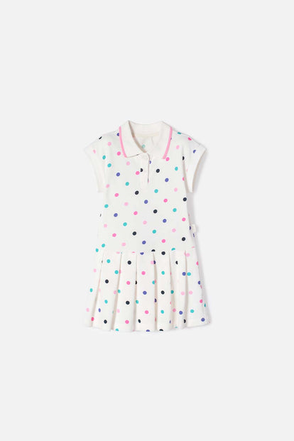 VESTIDO LITTLEMIC MARFIL CORTO PARA NIÑA 2T A 5T