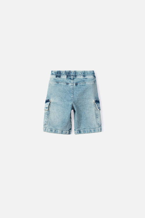 BERMUDA DE LITTLEMIC CON CORDÓN AZUL PARA NIÑO 2T A 5T