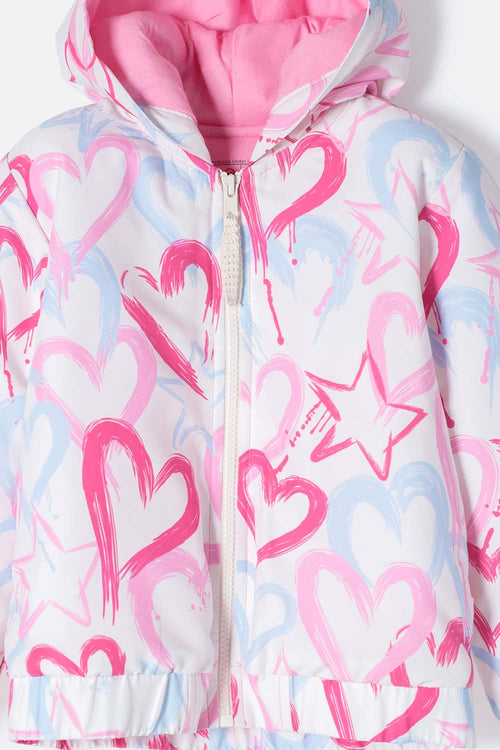 CHAQUETA LITTLEMIC MULTICOLOR CON CIERRE AJUSTABLE EN FRENTE PARA NIÑA 2T A 5T