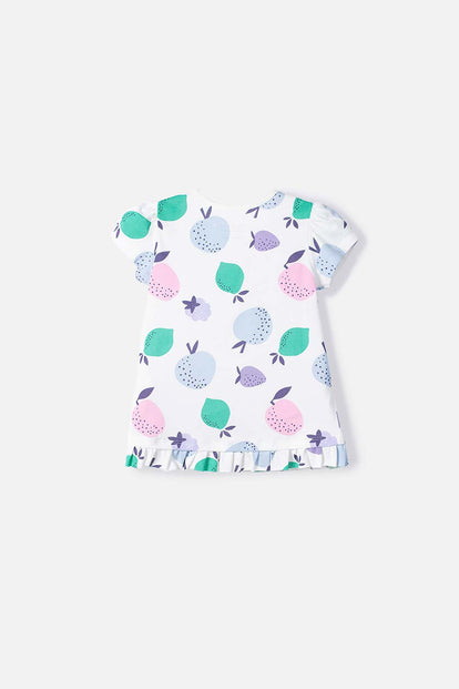 CAMISETA DE LITTLEMIC MANGA CORTA MARFIL PARA NIÑA 2T A 5T