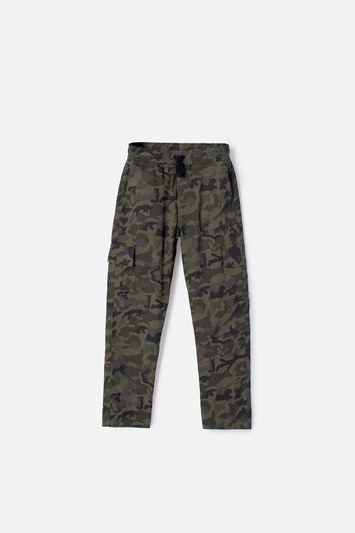 JOGGER DE MIC CON CORDÓN VERDE MILITAR PARA NIÑO
