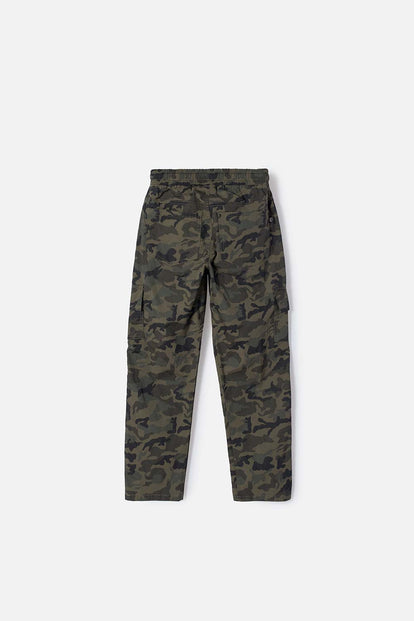 JOGGER DE MIC CON CORDÓN VERDE MILITAR PARA NIÑO