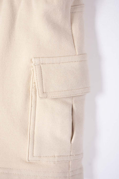 BERMUDA DE LITTLEMIC CON CORDÓN CAQUI PARA NIÑO 2T A 5T