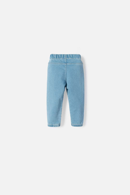 JOGGER DE LITTLEMIC CINTURA ELASTICA AZUL PARA BEBÉ NIÑA