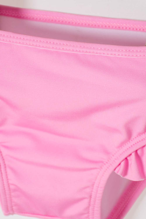 VESTIDO DE BAÑO DE LITTLEMIC CON GORRO ROSADO PARA BEBÉ NIÑA