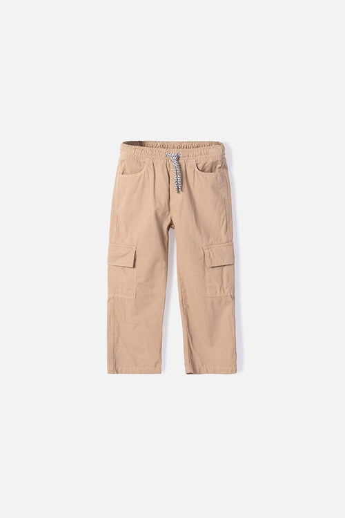 JOGGER DE LITTLEMIC CON CORDÓN CAQUI PARA NIÑO 2T A 5T