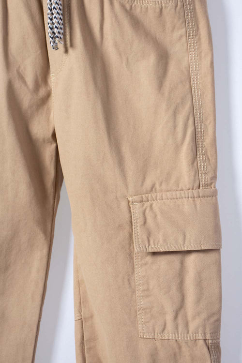 JOGGER DE LITTLEMIC CON CORDÓN CAQUI PARA NIÑO 2T A 5T