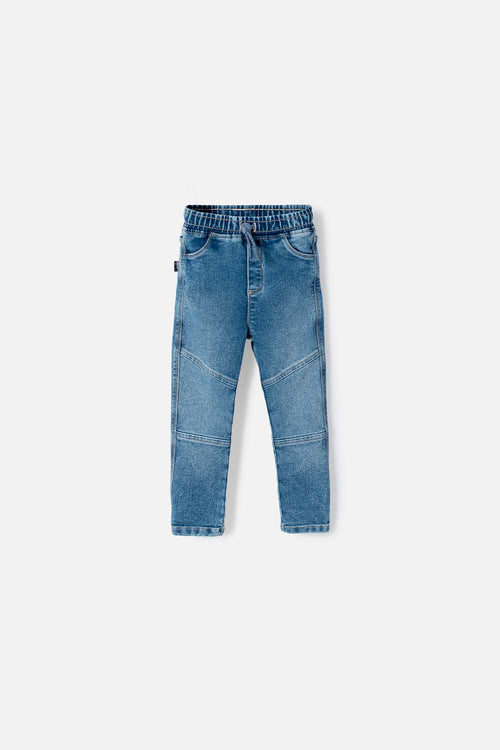 JOGGER DE LITTLEMIC CON CORDÓN AZUL PARA NIÑO 2T A 5T