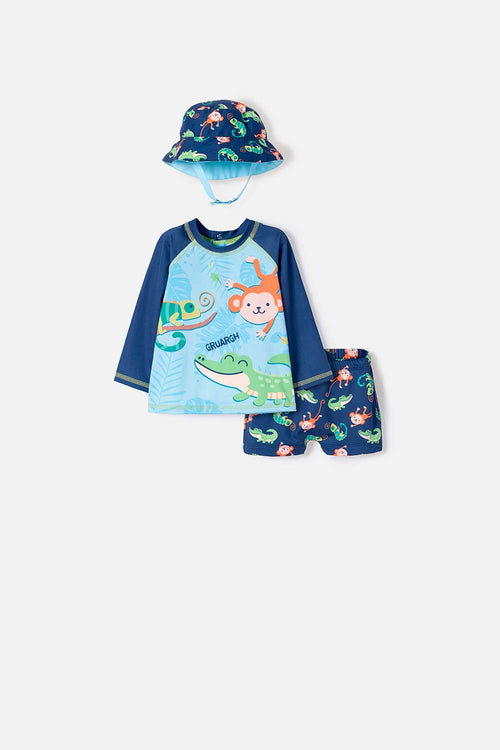 CONJUNTO DE BAÑO DE LITTLEMIC MULTICOLOR PARA BEBÉ NIÑO