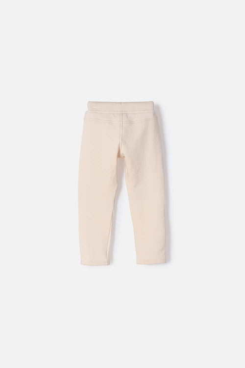 JOGGER DE LITTLEMIC CON CORDÓN ALMENDRA PARA NIÑA 2T A 5T