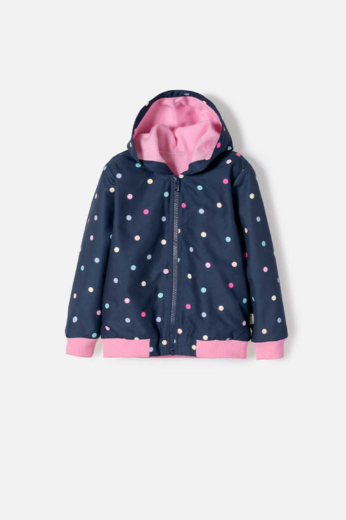 CHAQUETA DE LITTLEMIC CON CAPUCHA AZUL PARA NIÑA 2T A 5T