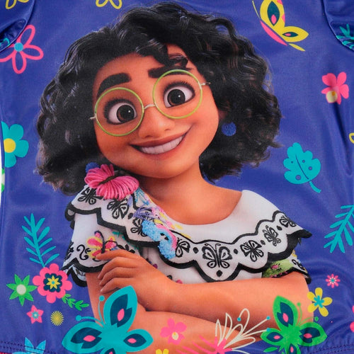 VESTIDO DE BAÑO ENCANTO MANGA LARGA MORADO PARA NIÑA 2T A 5T