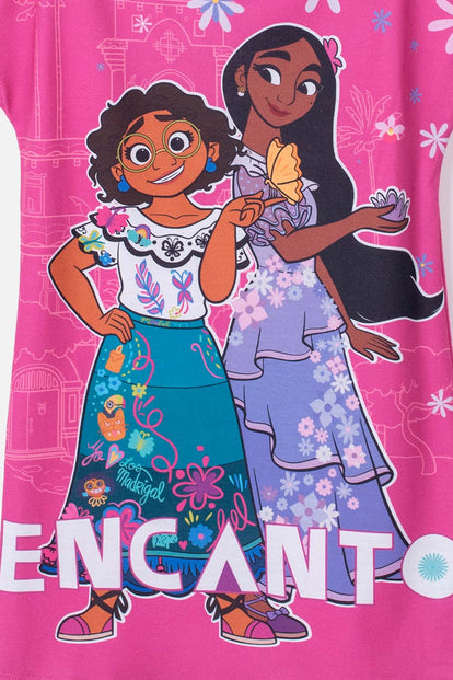 PIJAMA DE ENCANTO TIPO BATOLA FUCSIA PARA NIÑA 2T A 5T