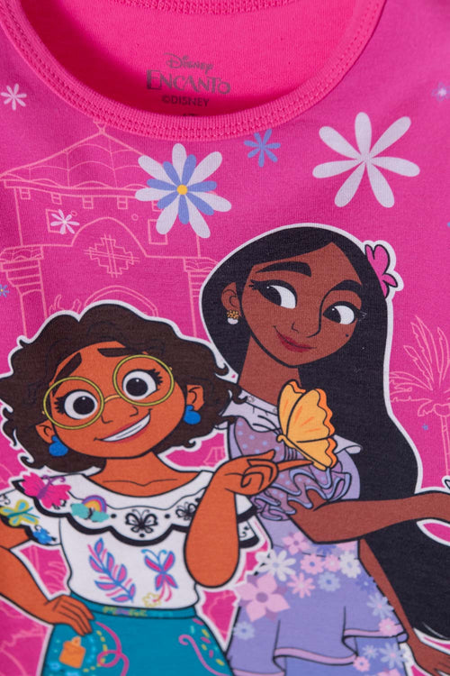 PIJAMA DE ENCANTO TIPO BATOLA FUCSIA PARA NIÑA 2T A 5T