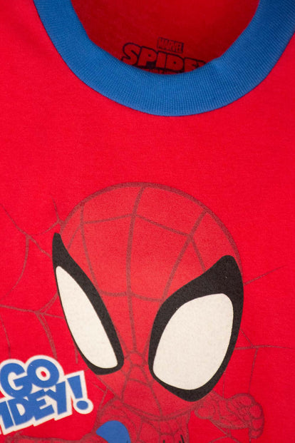 PIJAMA SPIDEY AND HIS AMAZING FRIENDS ROJO Y AZUL PARA NIÑO 2T A 5T