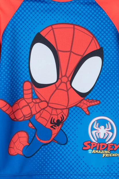 CONJUNTO DE BAÑO DE SPIDEY AND HIS AMAZING FRIENDS MANGA LARGA ROJO PARA NIÑO 2T A 5T
