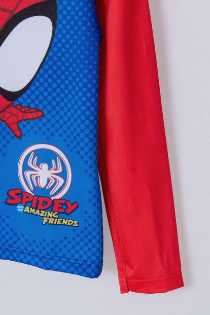 CONJUNTO DE BAÑO DE SPIDEY AND HIS AMAZING FRIENDS MANGA LARGA ROJO PARA NIÑO 2T A 5T