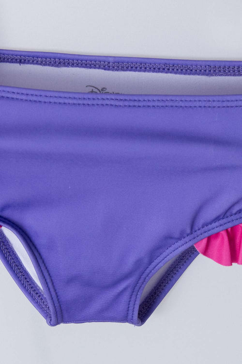 CONJUNTO DE BAÑO DE LA SIRENITA MANGA LARGA MORADO  PARA NIÑA 2T A 5T