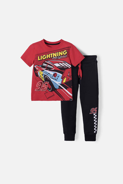 CONJUNTO DE CARS MANGA CORTA MULTICOLOR PARA NIÑO DE 2T A 5T