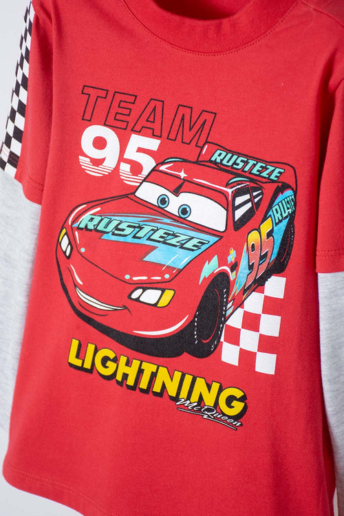 CAMISETA CARS MANGA LARGA MULTICOLOR PARA NIÑO 2T A 5T