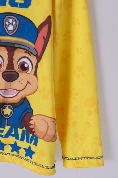 CONJUNTO DE BAÑO DE PAW PATROL MANGA LARGA PARA NIÑO 2T A 5T