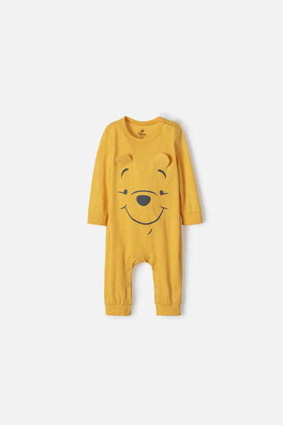 PIJAMA DE WINNIE THE POOH MOSTAZA PARA BEBÉ NIÑO