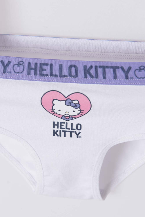PACK X2 PANTIES DE HELLO KITTY MULTICOLOR EN DÚO PARA NIÑA 2T A 5T