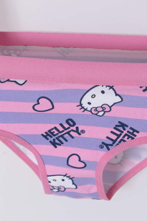 PACK X2 PANTIES DE HELLO KITTY MULTICOLOR EN DÚO PARA NIÑA 2T A 5T