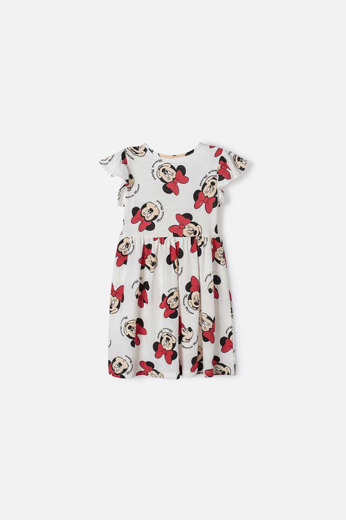 VESTIDO DE MINNIE MOUSE MARFIL PARA NIÑA 2T A 5T