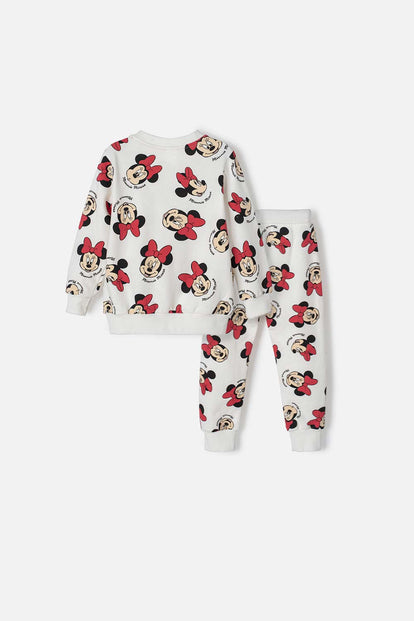 CONJUNTO DE MINNIE MOUSE CON CORDÓN MARFIL PARA NIÑA 2T A 5T