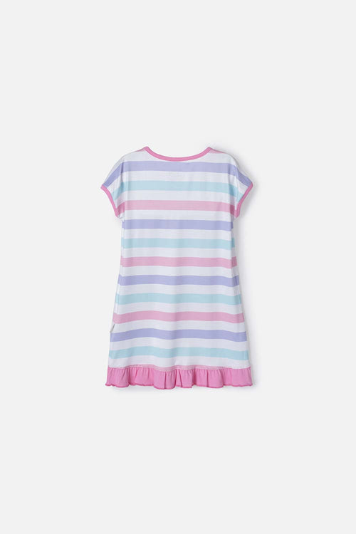 PIJAMA DE HELLO KITTY TIPO BATOLA MULTICOLOR PARA NIÑA 2T A 5T