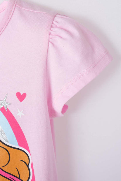 CONJUNTO DE PAW PATROL CON LEGGINS ROSADO PARA NIÑA 2T A 5T