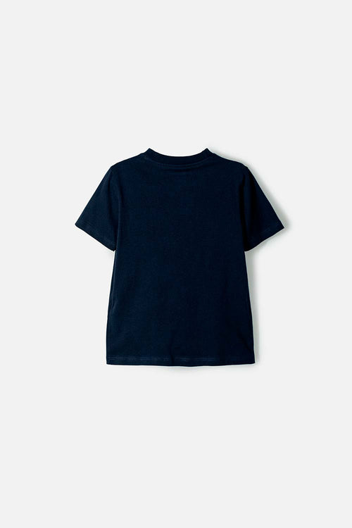 CAMISETA NASA MANGA CORTA AZUL OSCURO PARA NIÑO 2T A 5T