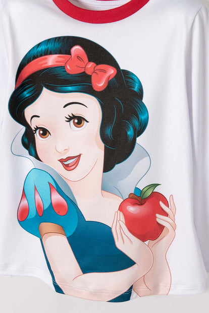 PIJAMA PRINCESAS DISNEY CON PANTALÓN LARGO BLANCO Y AZUL PARA NIÑA 2T A 5T