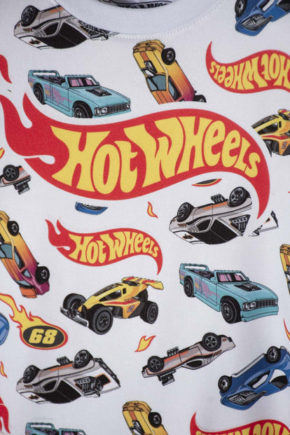 CAMISETA HOT WHEELS MANGA CORTA MULTICOLOR PARA NIÑO 2T A 6T