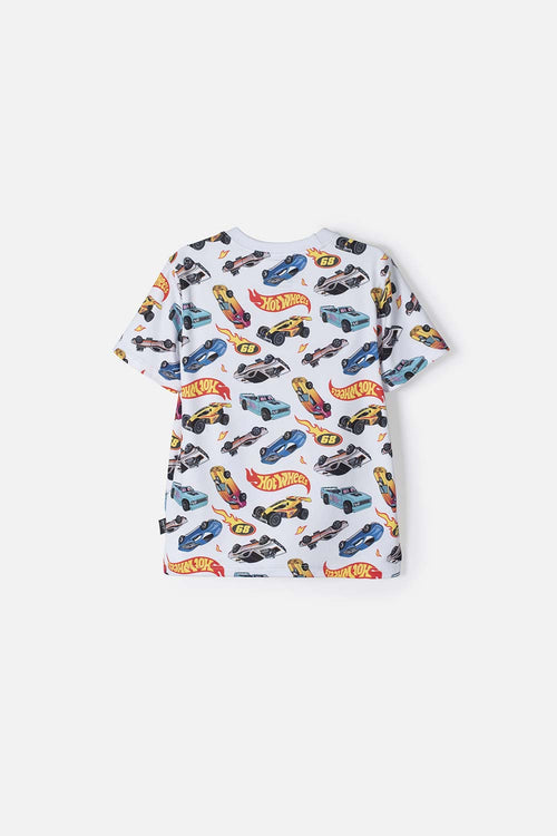 CAMISETA HOT WHEELS MANGA CORTA MULTICOLOR PARA NIÑO 2T A 6T
